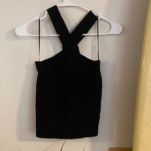 House of Harlow 1960 Black Crisscross Tank Top
